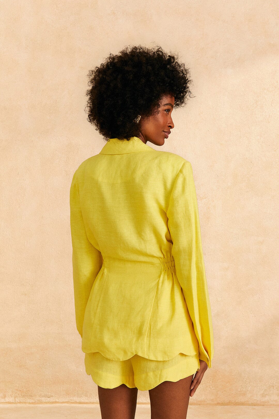 Farm Rio Bright Yellow Blazer
