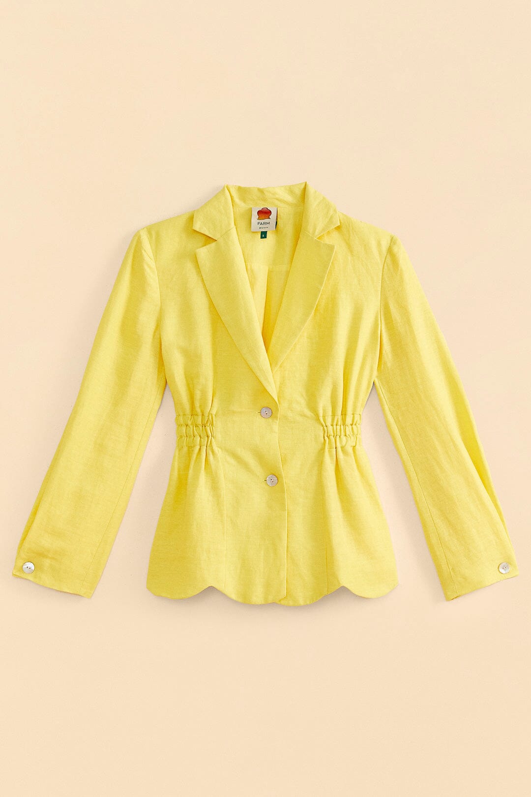 Farm Rio Bright Yellow Blazer