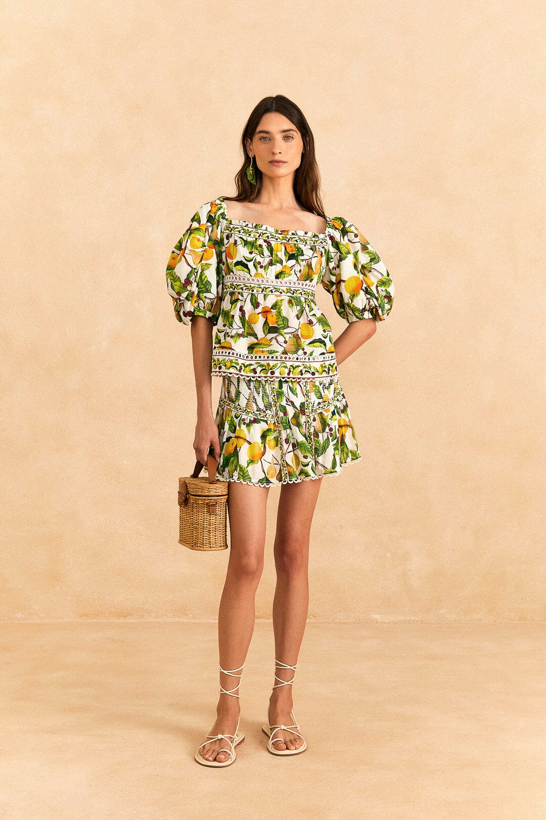 Farm Rio Off-White Fruit Orchard Blouse
