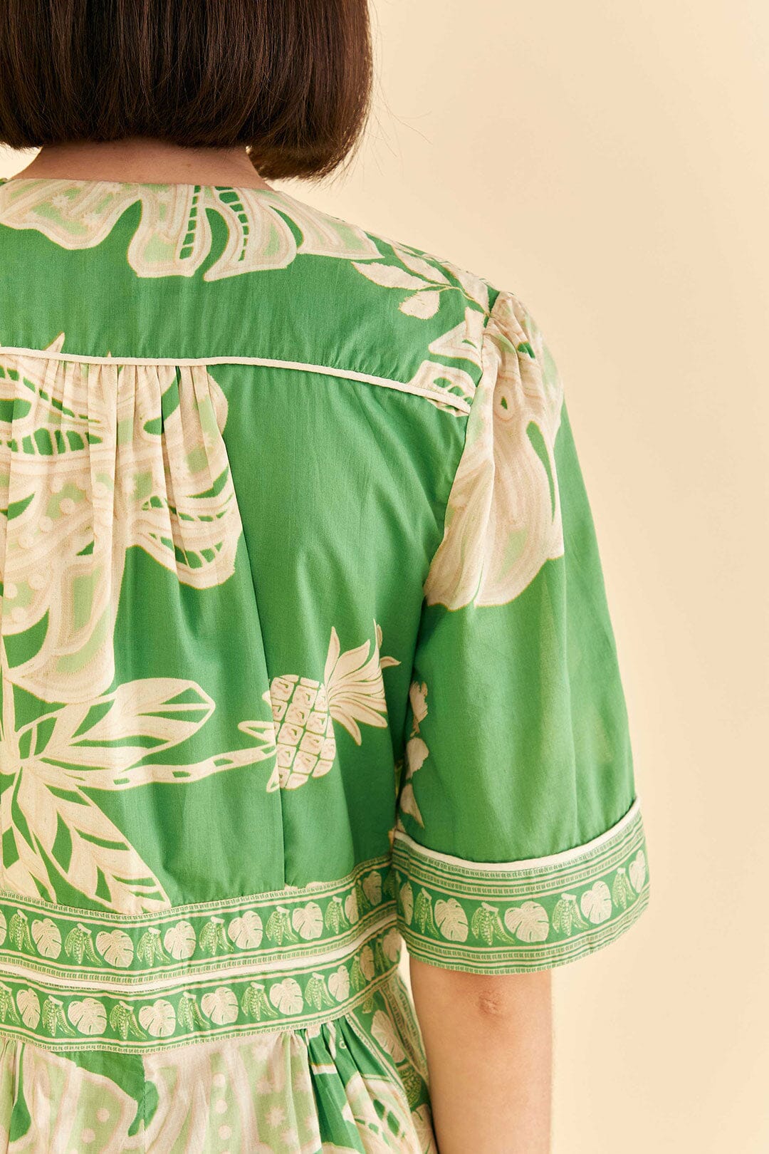 Farm Rio Green Lace Monsteras Jumpsuit