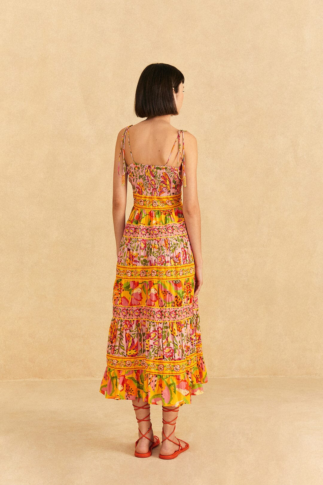 Farm Rio Mixed Fruits Paradise Midi Dress