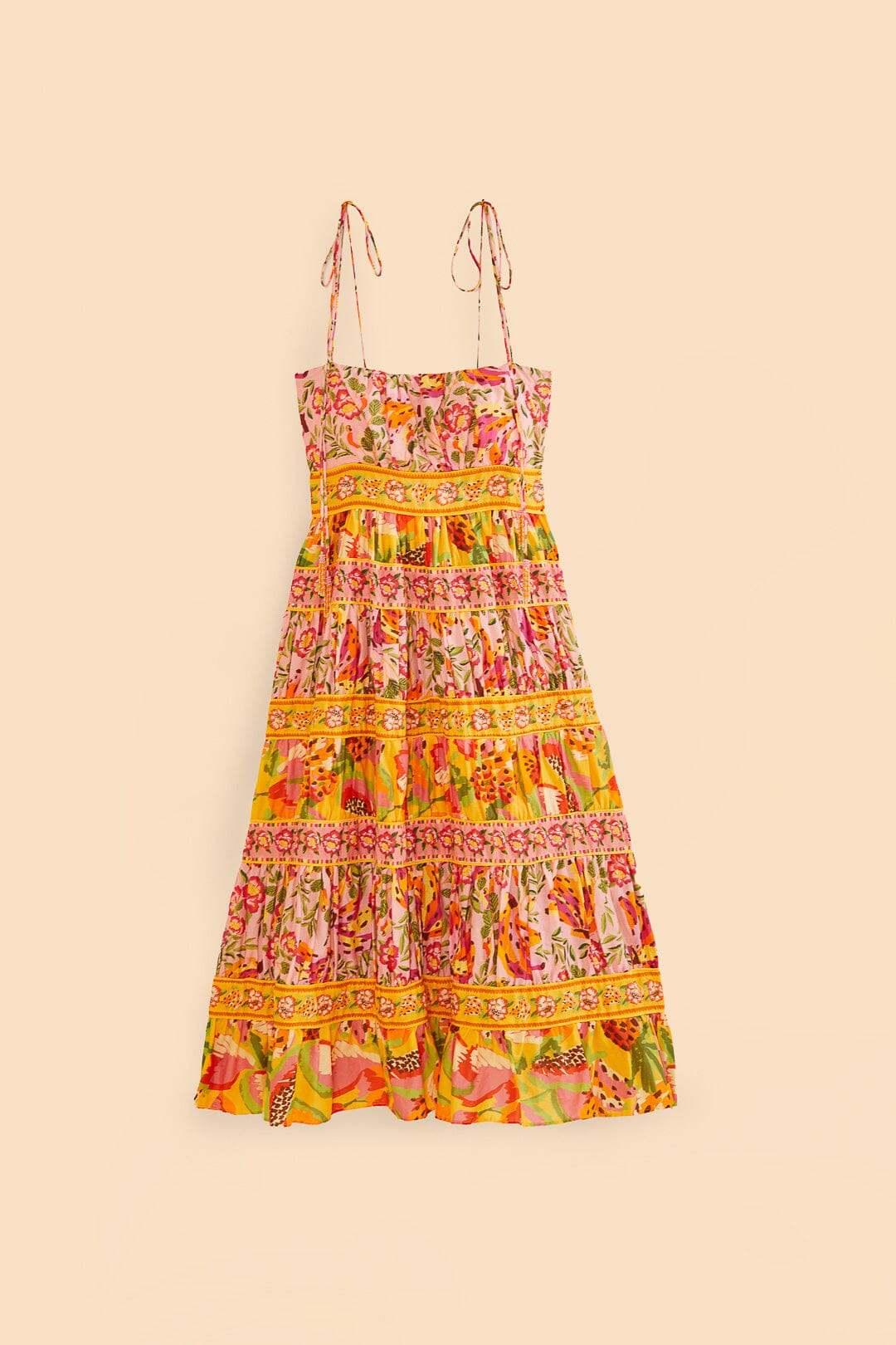 Farm Rio Mixed Fruits Paradise Midi Dress