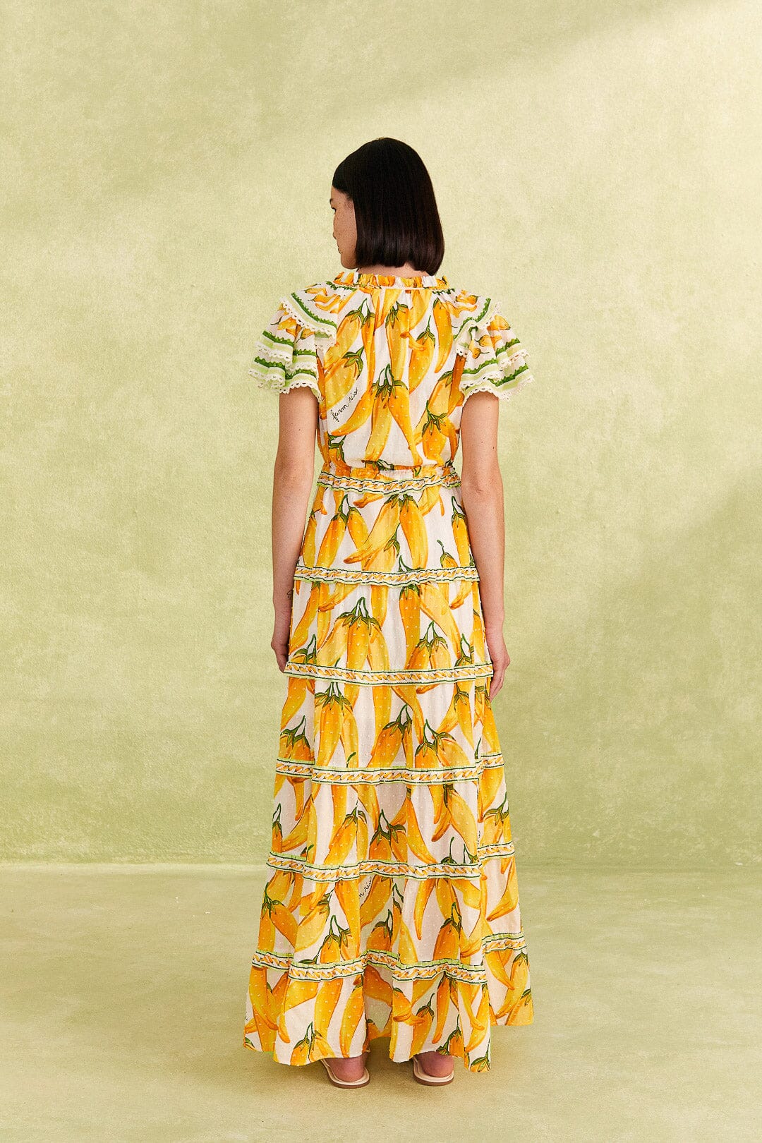 Farm Rio Off-White Peppers Maxi Dress