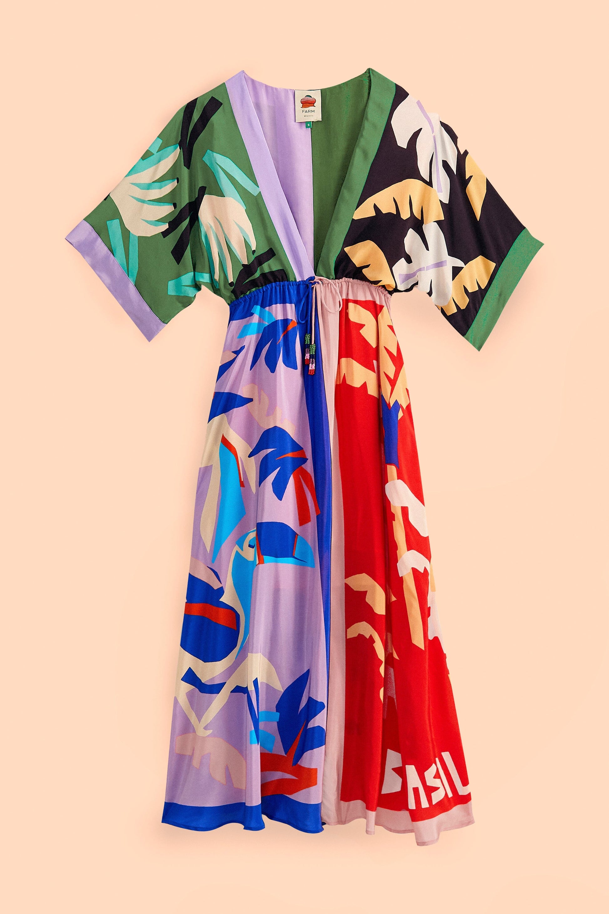 Farm Rio Brasil Bahia Scarves Midi Dress