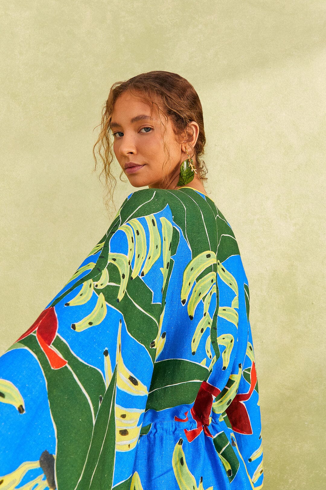 Farm Rio Blue Banana Leaves Romper