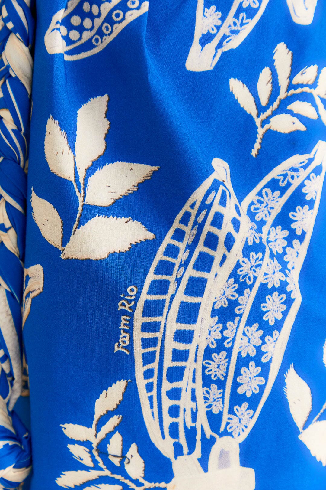 Farm Rio Blue Lace Banana Shorts