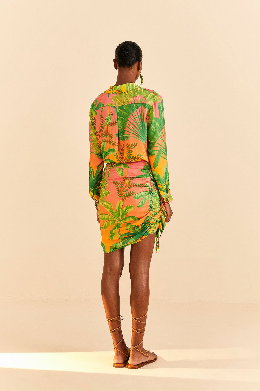 Farm Rio Sunrise Scenario Lenzing™ Ecovero™ Viscose Mini Skirt