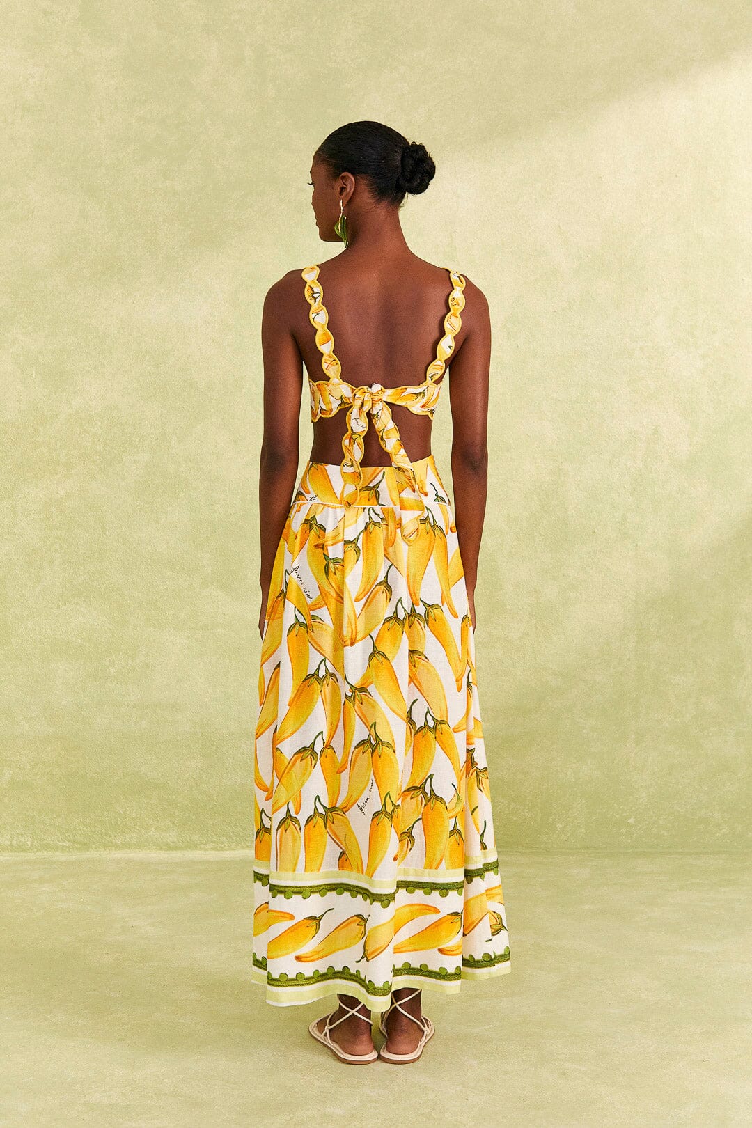 Farm Rio Off-White Peppers Maxi Skirt