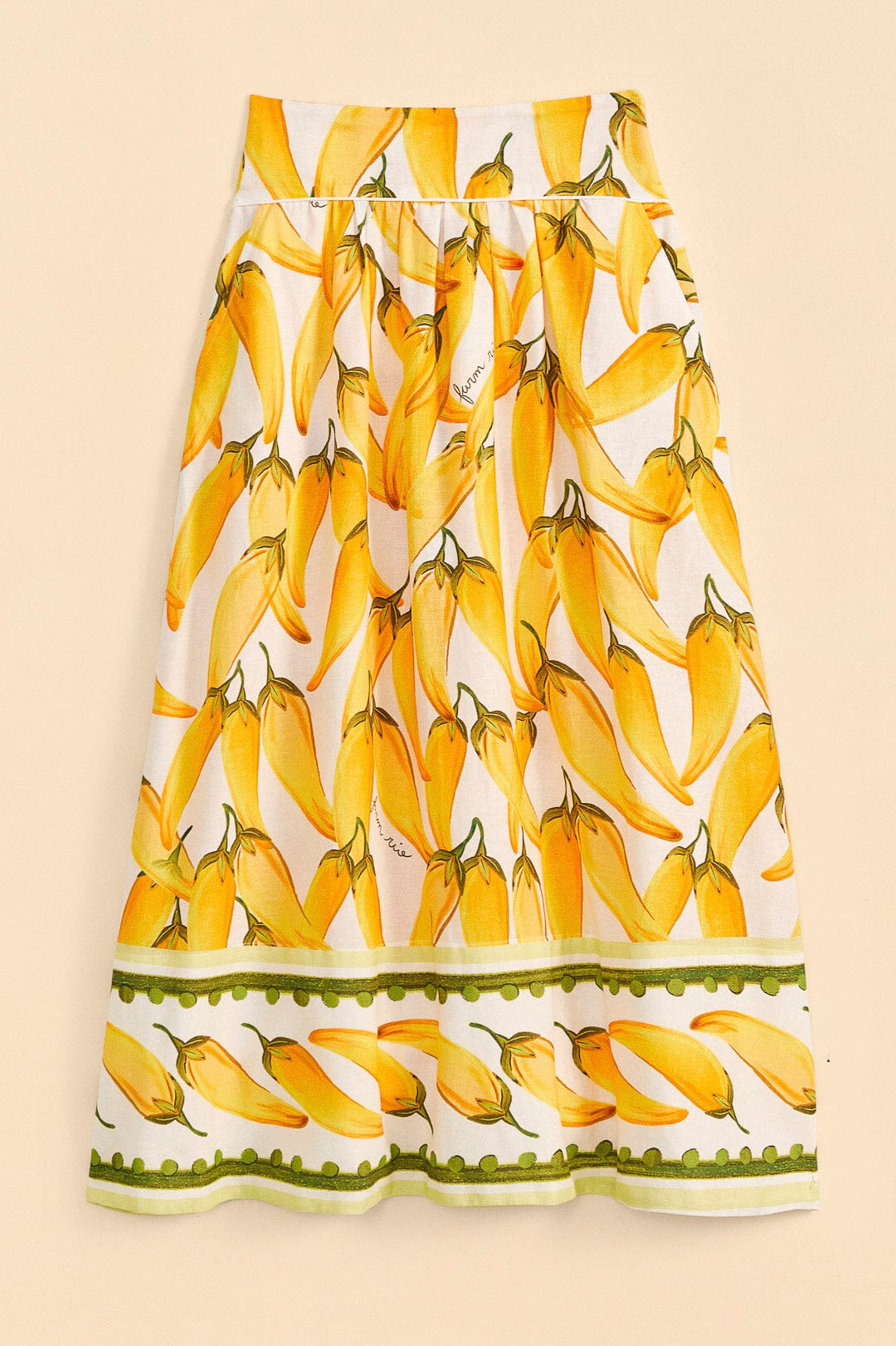 Farm Rio Off-White Peppers Maxi Skirt