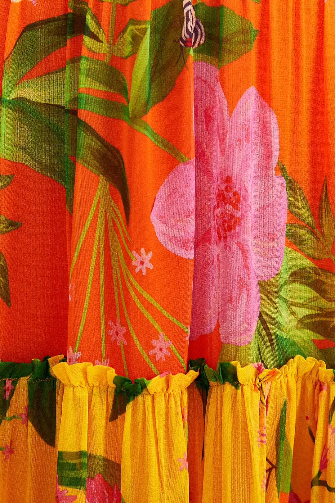 Farm Rio Mixed Romantic Garden Maxi Skirt