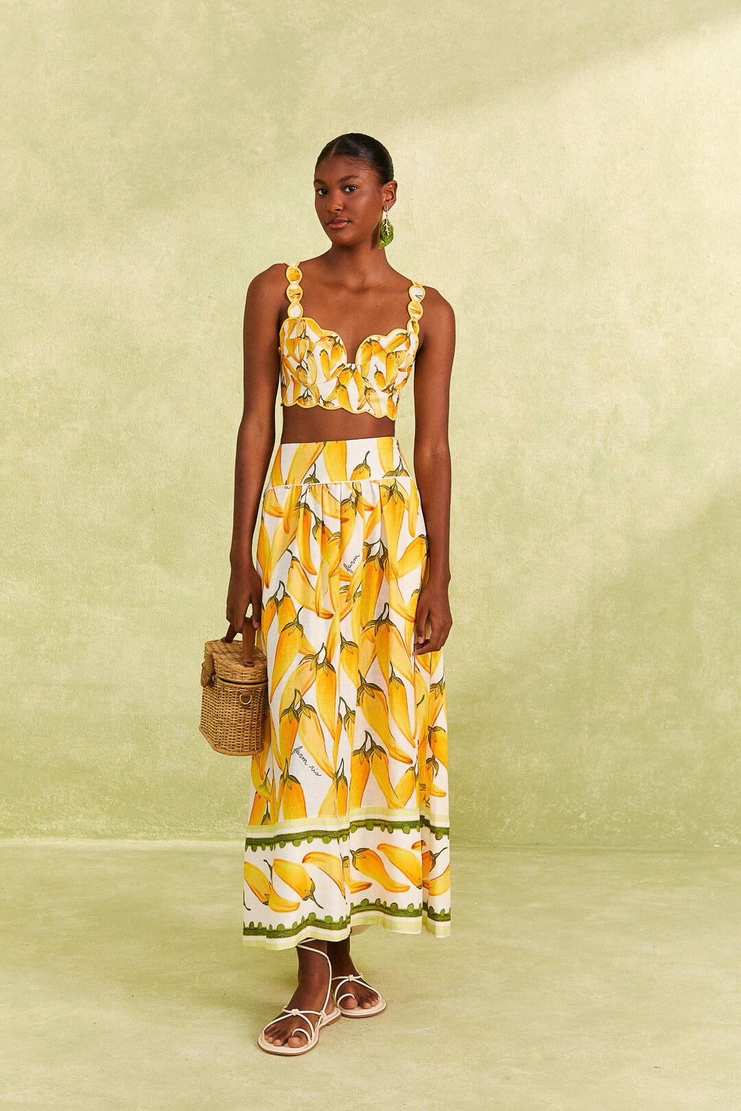 Farm Rio Off-White Peppers Top