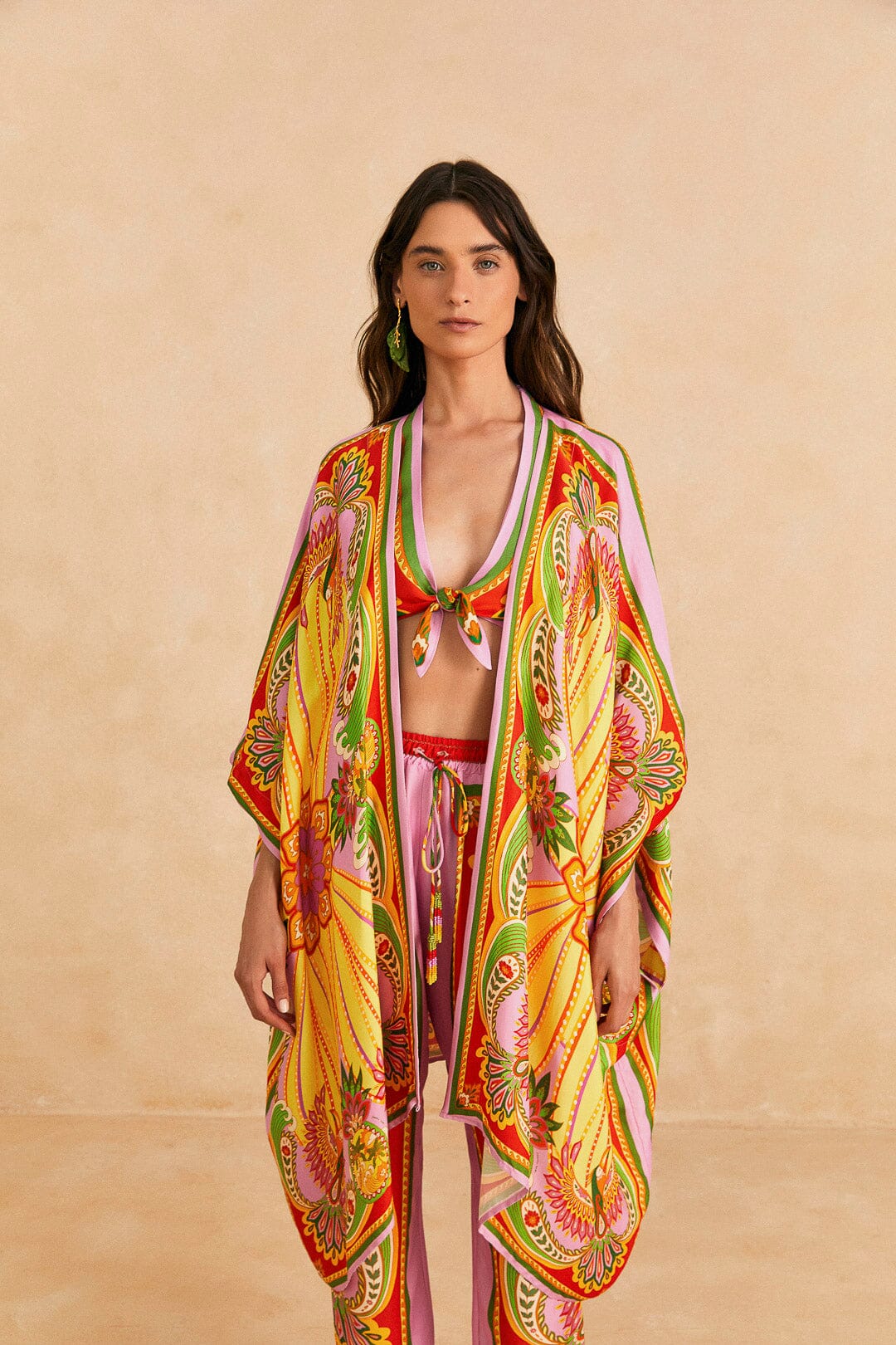 Farm Rio Beach Toucans Scarf Lenzing™ Ecovero™ Viscose Kimono