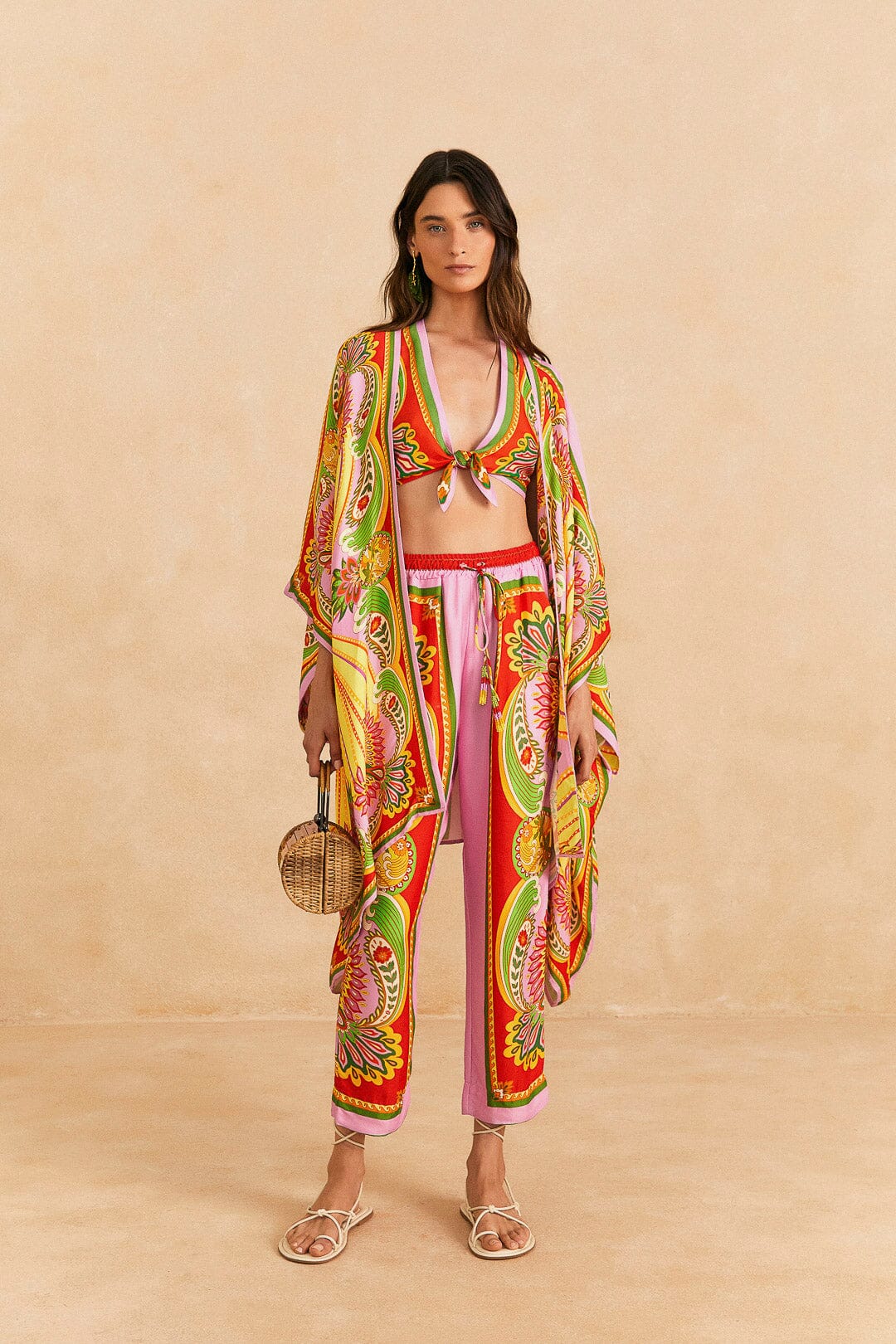 Farm Rio Beach Toucans Scarf Lenzing™ Ecovero™ Viscose Kimono