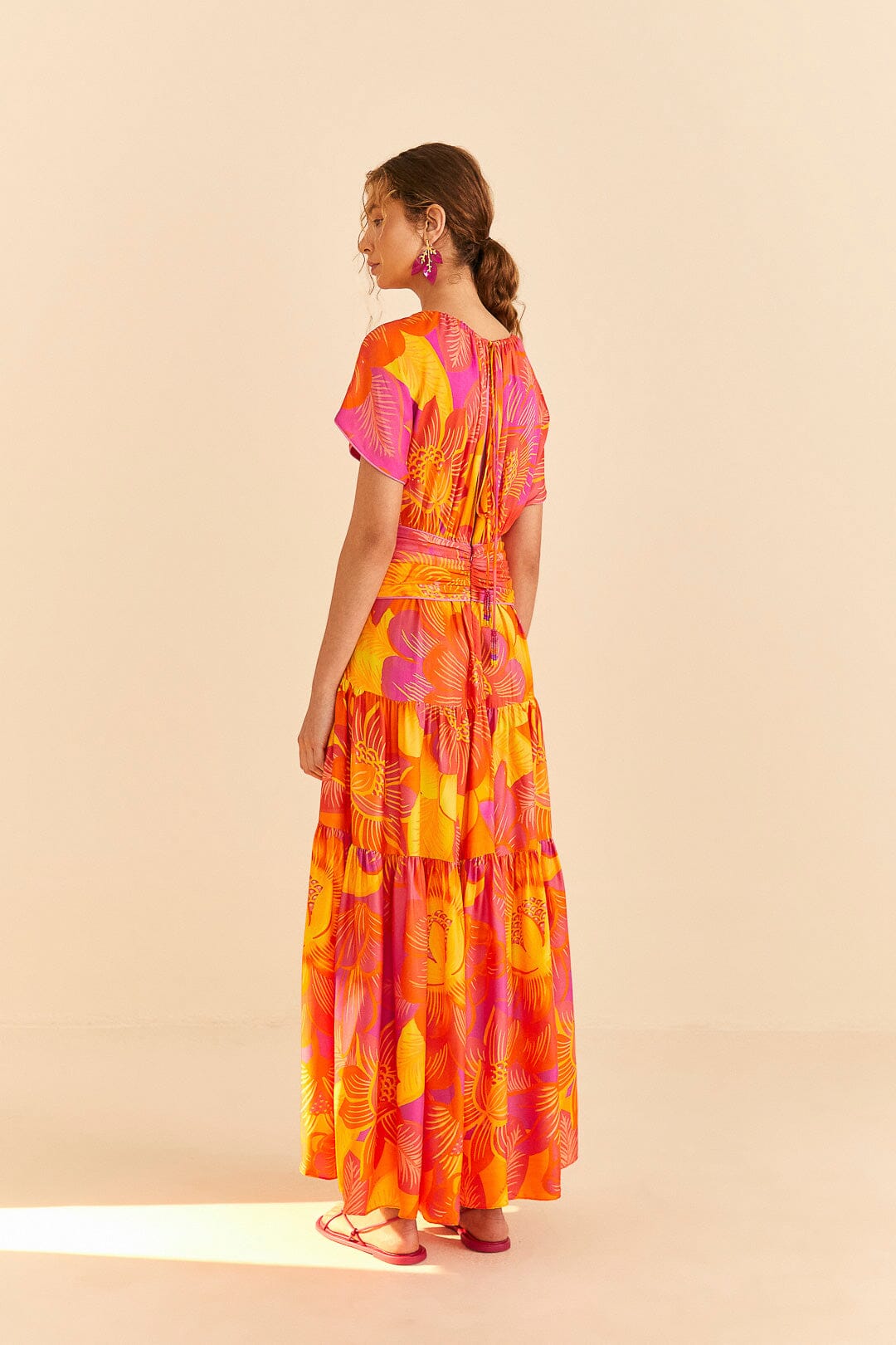 Farm Rio Summer Garden Ombre Lenzing™ Ecovero™ Viscose Maxi Dress