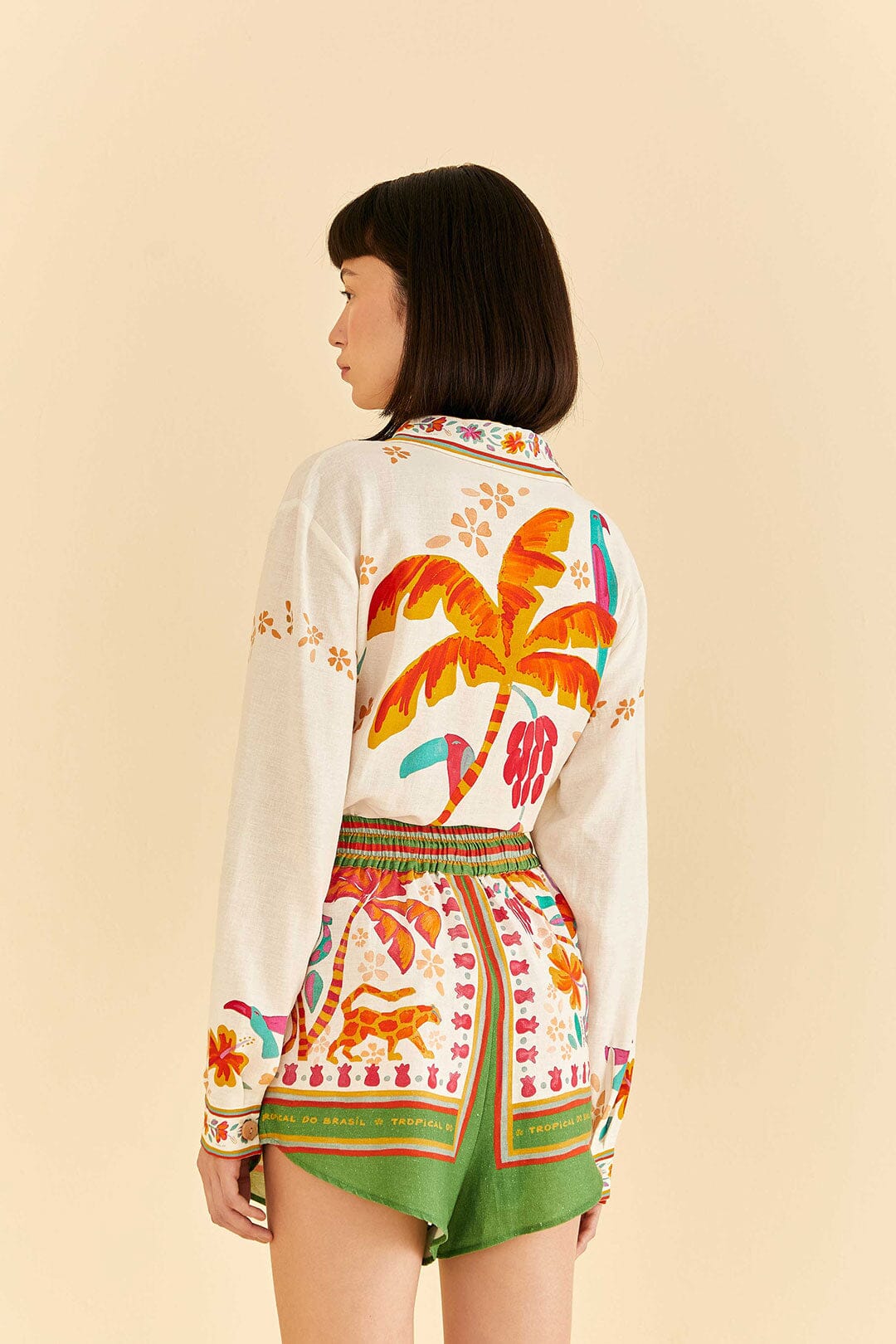 Farm Rio Green Tropical Life Shorts