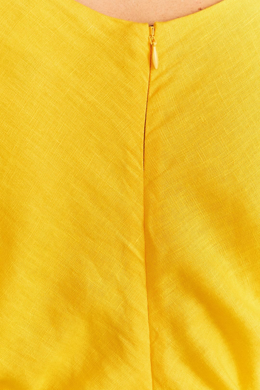 Farm Rio Yellow Cutout Midi Dress