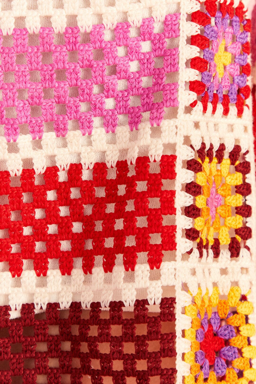Farm Rio Mixed Crochet Stripes Shorts