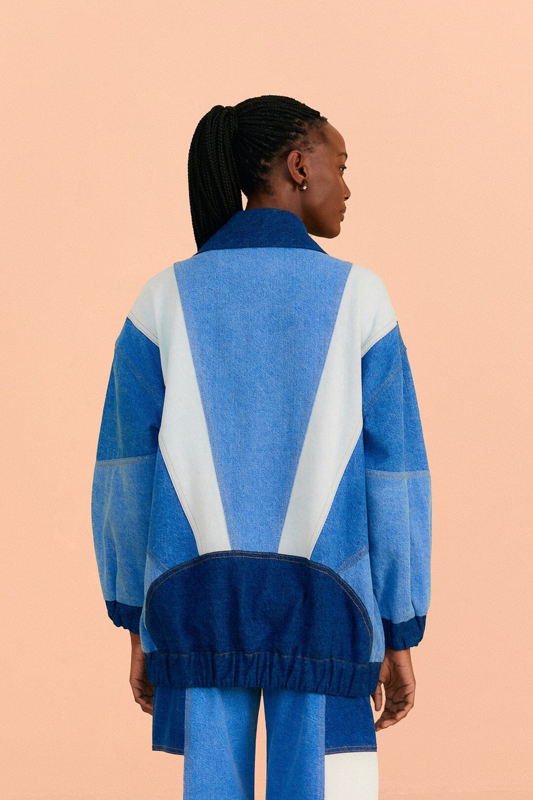 Farm Rio Patchwork Denim Jacket