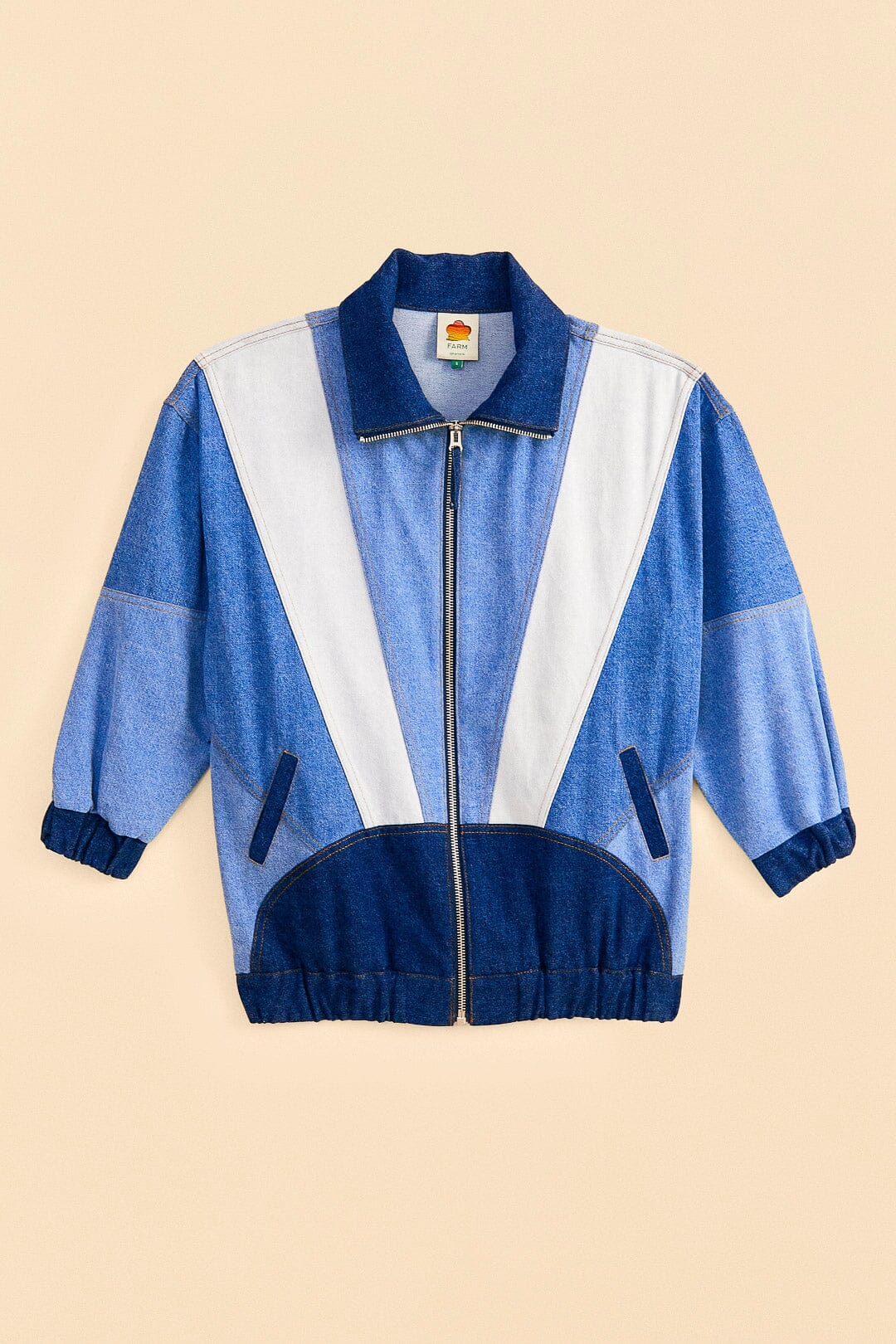 Farm Rio Patchwork Denim Jacket