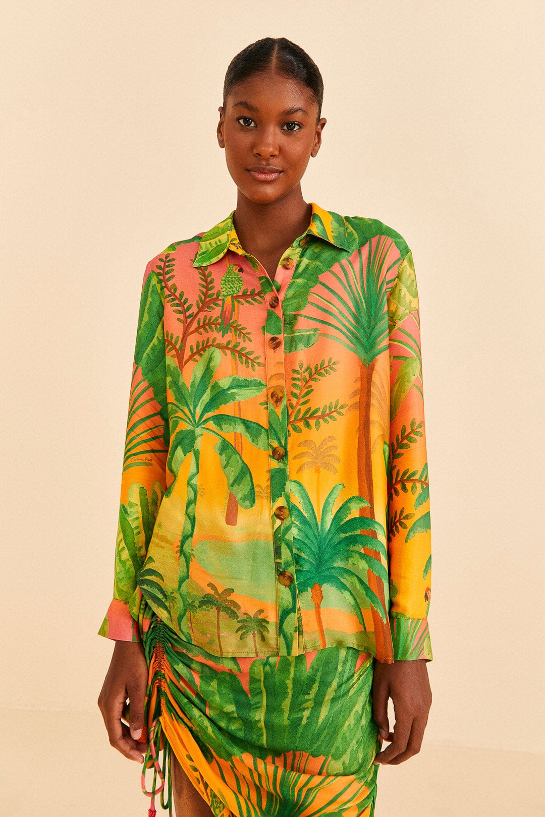 Farm Rio Sunrise Scenario Lenzing™ Ecovero™ Viscose Shirt