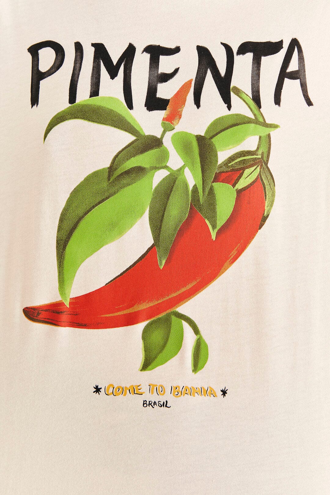 Farm Rio Off-White Peppers Organic Cotton T-shirt