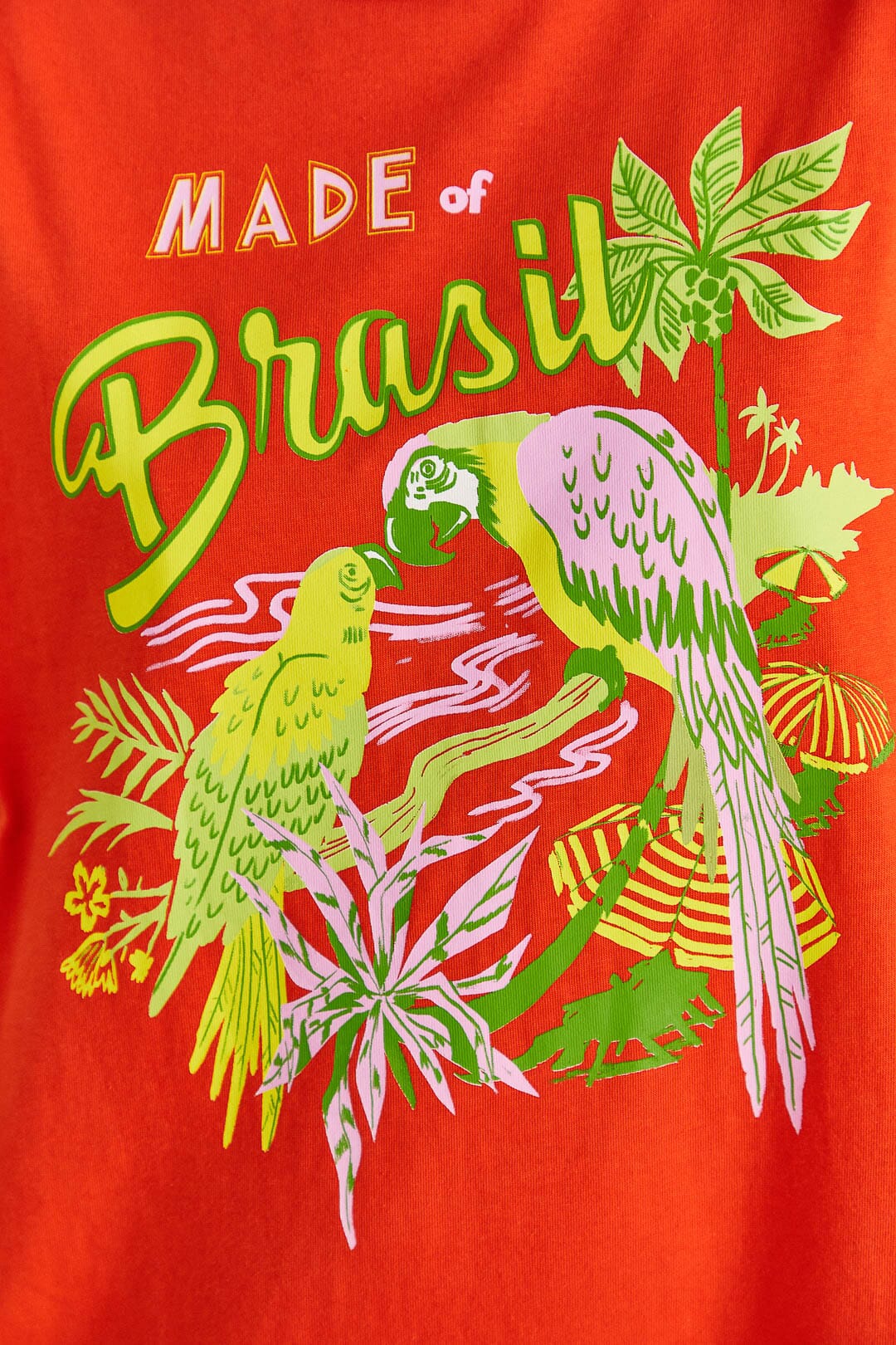 Farm Rio Red Brasil Mini T-Shirt Dress
