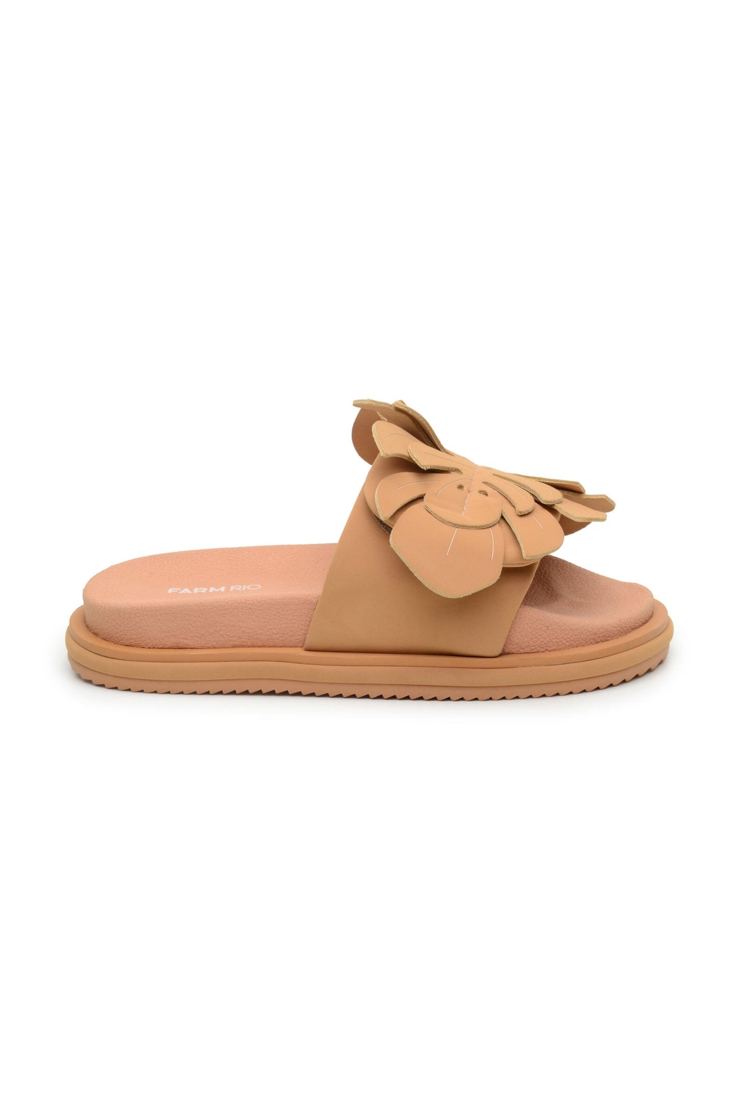Farm Rio Straw Monstera Anatomic Slide Sandal
