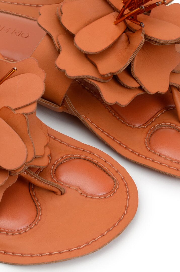 Farm Rio Caramel Flower Flat Sandal