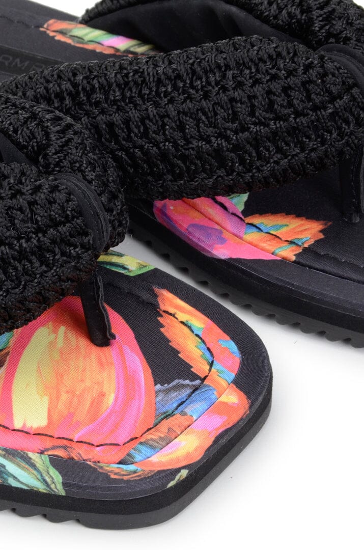 Farm Rio Cashew Crochet Puffy Flip Flop