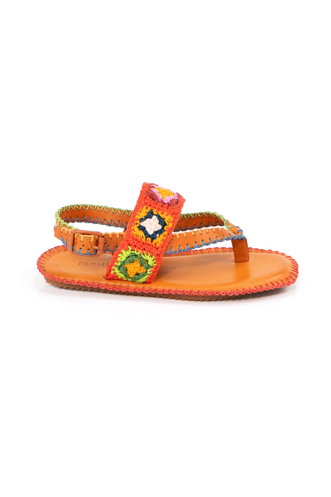 Farm Rio Caramel Crochet Flat Sandal
