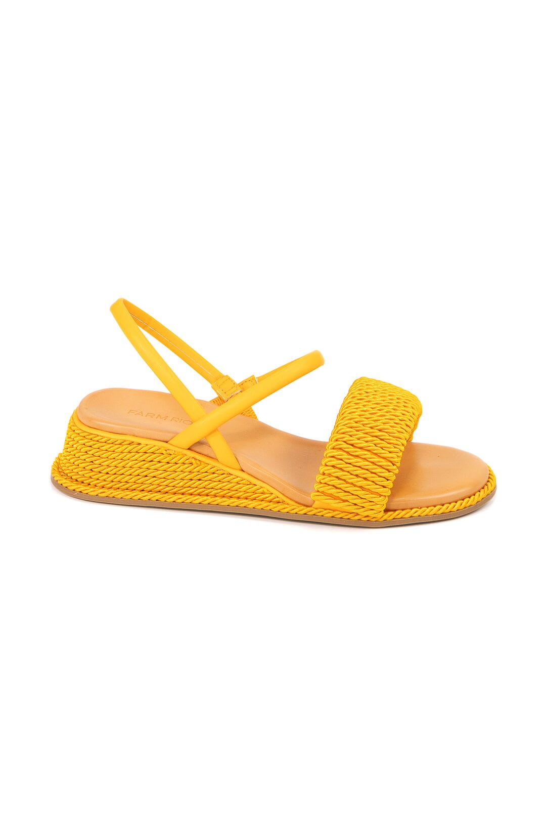 Farm Rio Yellow Wedge Espadrille Sandal