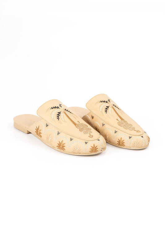 Farm Rio Beige Braided Mule