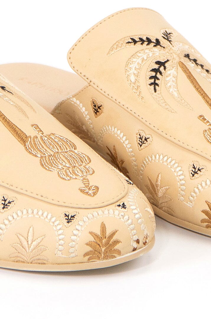 Farm Rio Beige Braided Mule