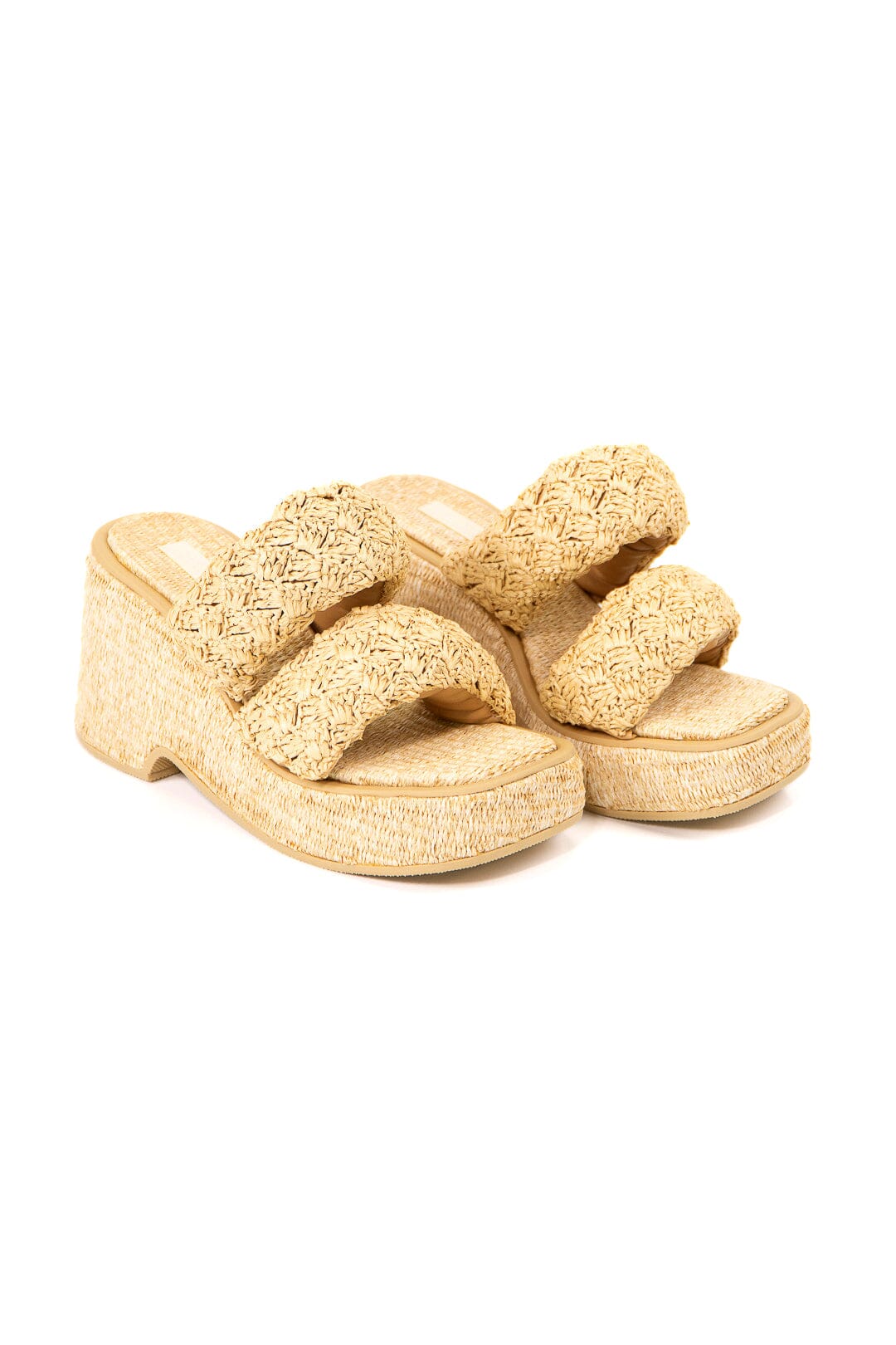 Farm Rio Natural Crochet Puffy Platform Sandal