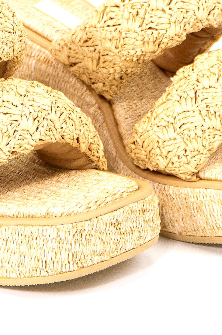 Farm Rio Natural Crochet Puffy Platform Sandal