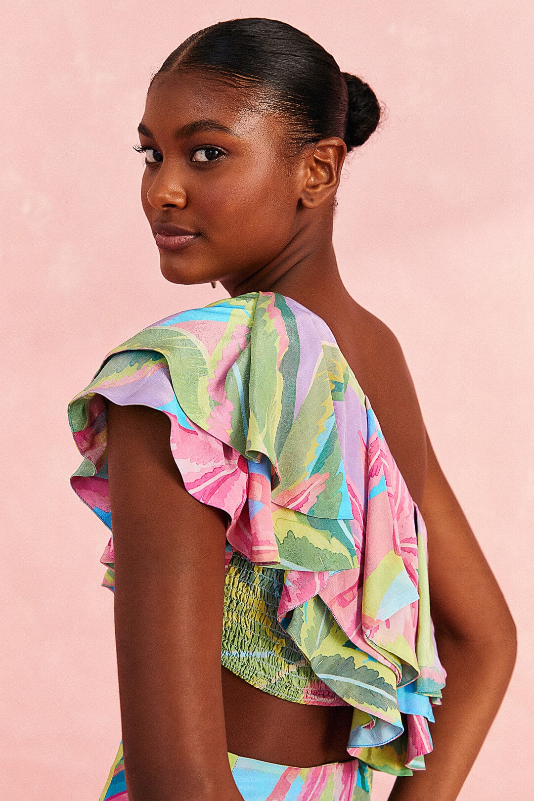Farm Rio Beach Vibe One Shoulder Top