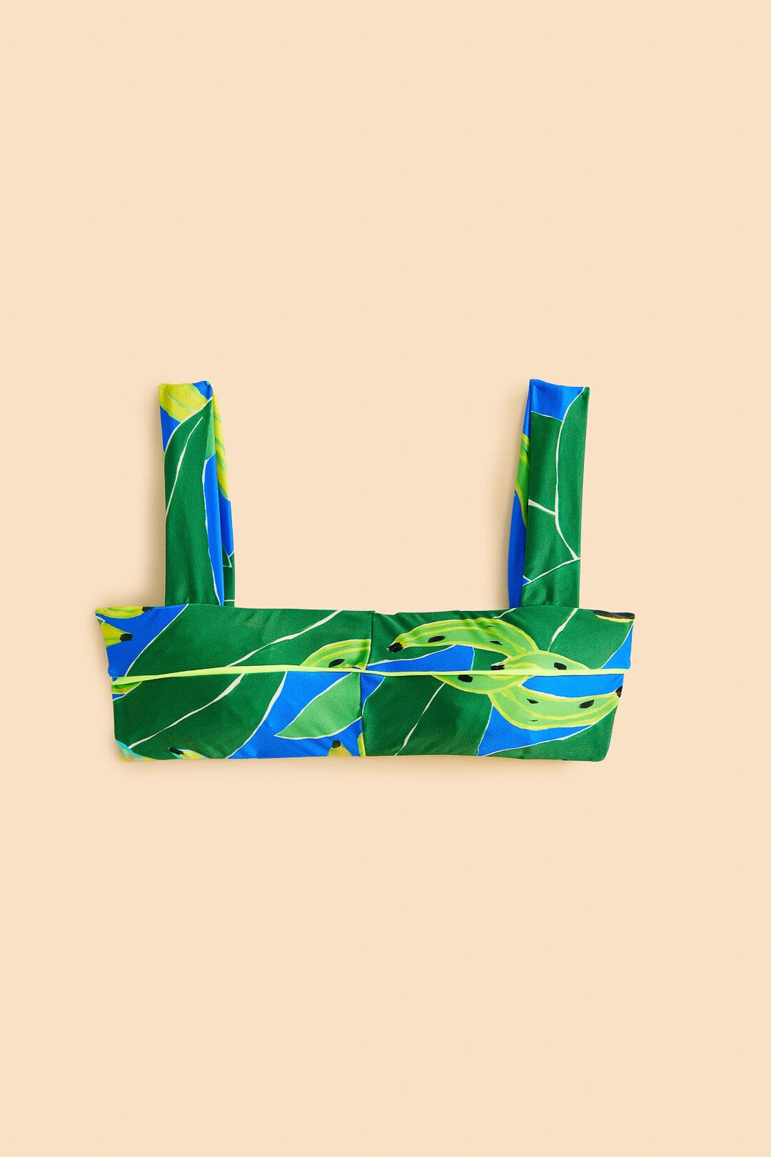 Farm Rio Blue Banana Leaves Bikini Top