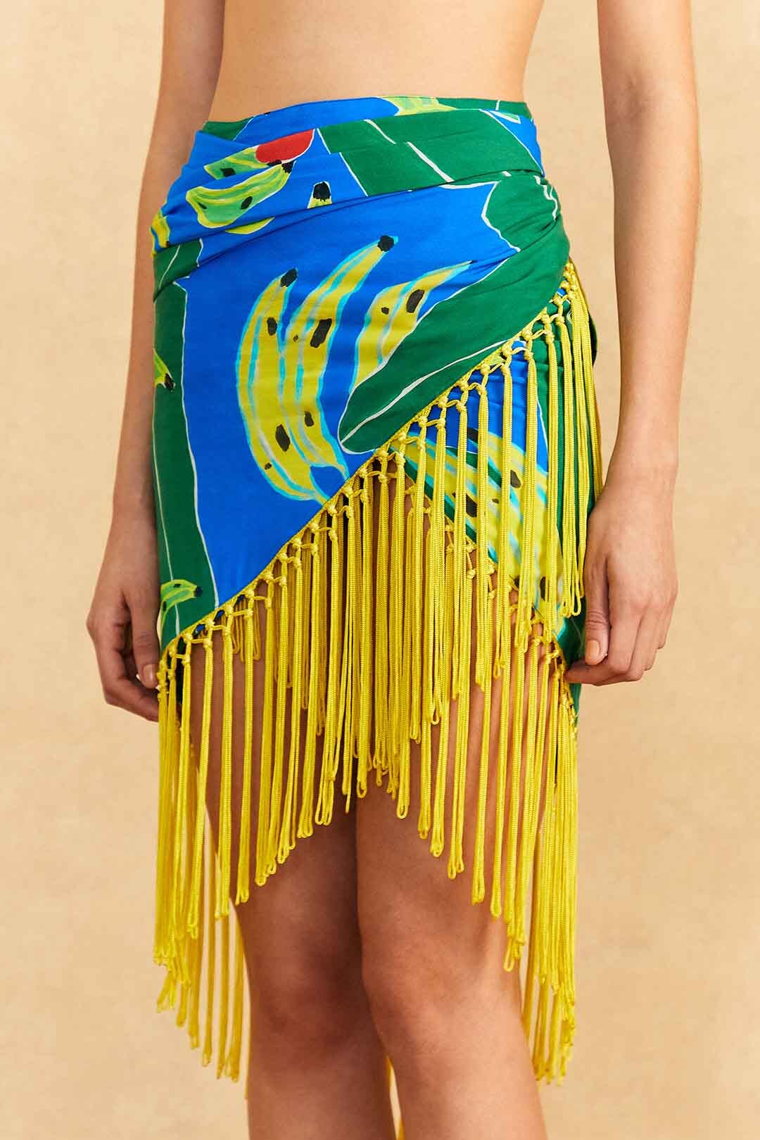 Farm Rio Blue Banana Leaves Sarong