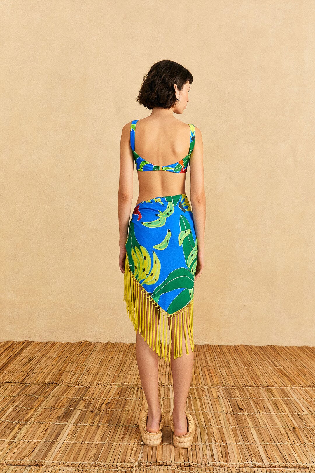 Farm Rio Blue Banana Leaves Sarong