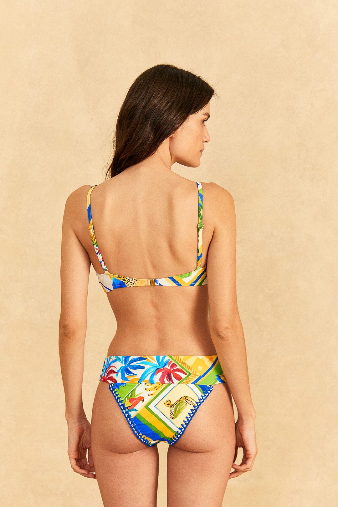 Farm Rio Bahia Mixed Scarves Underwire Bikini Top
