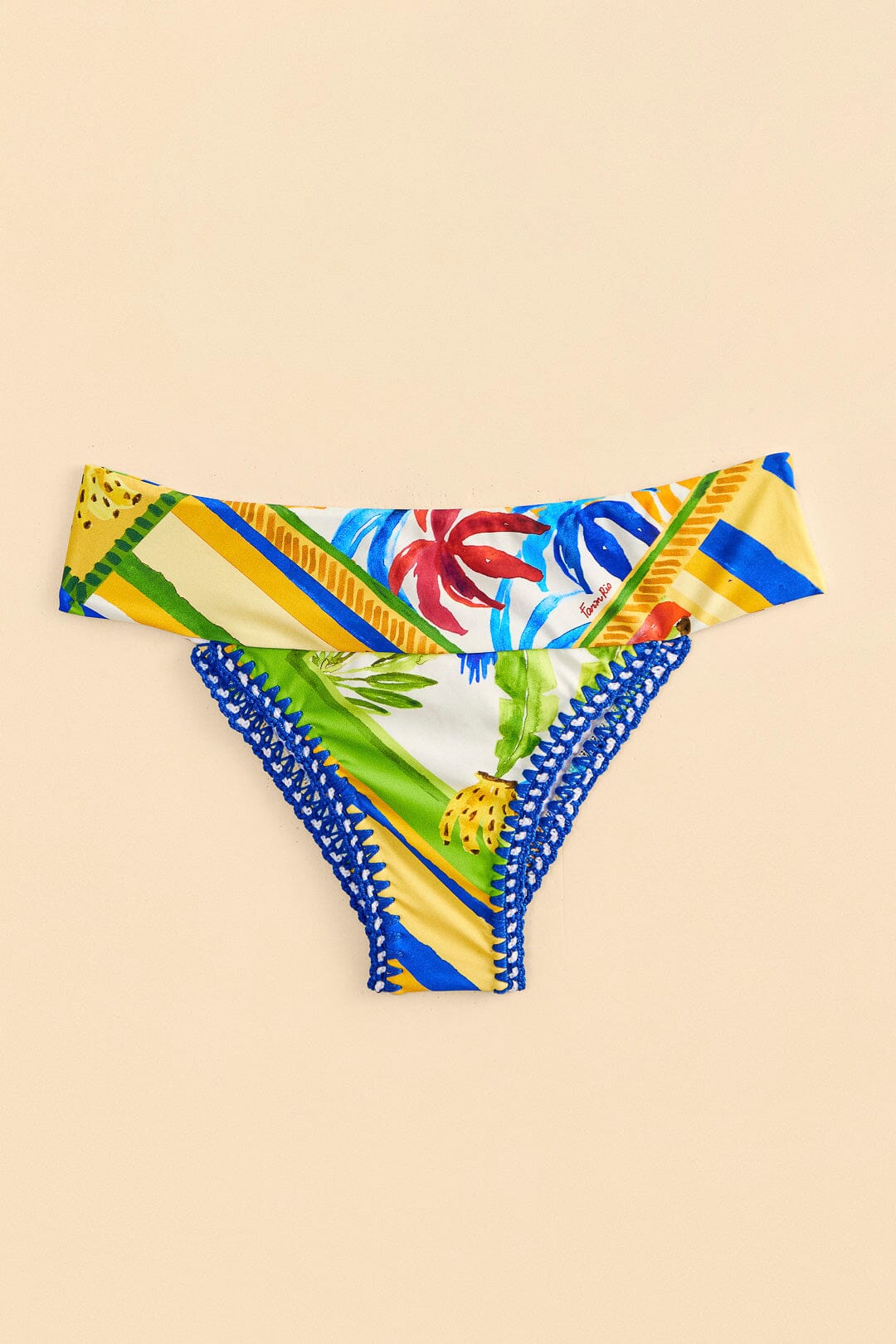 Farm Rio Bahia Mixed Scarves Bikini Bottom