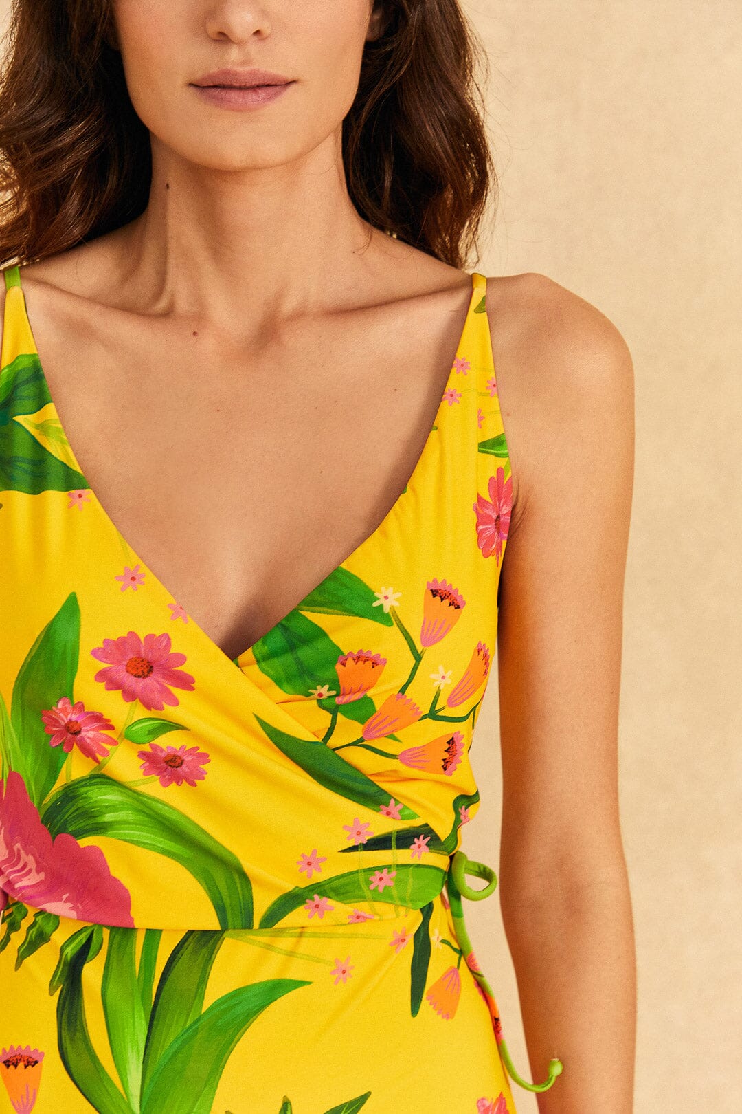 Farm Rio Romantic Garden Double One-Piece Swimsuit