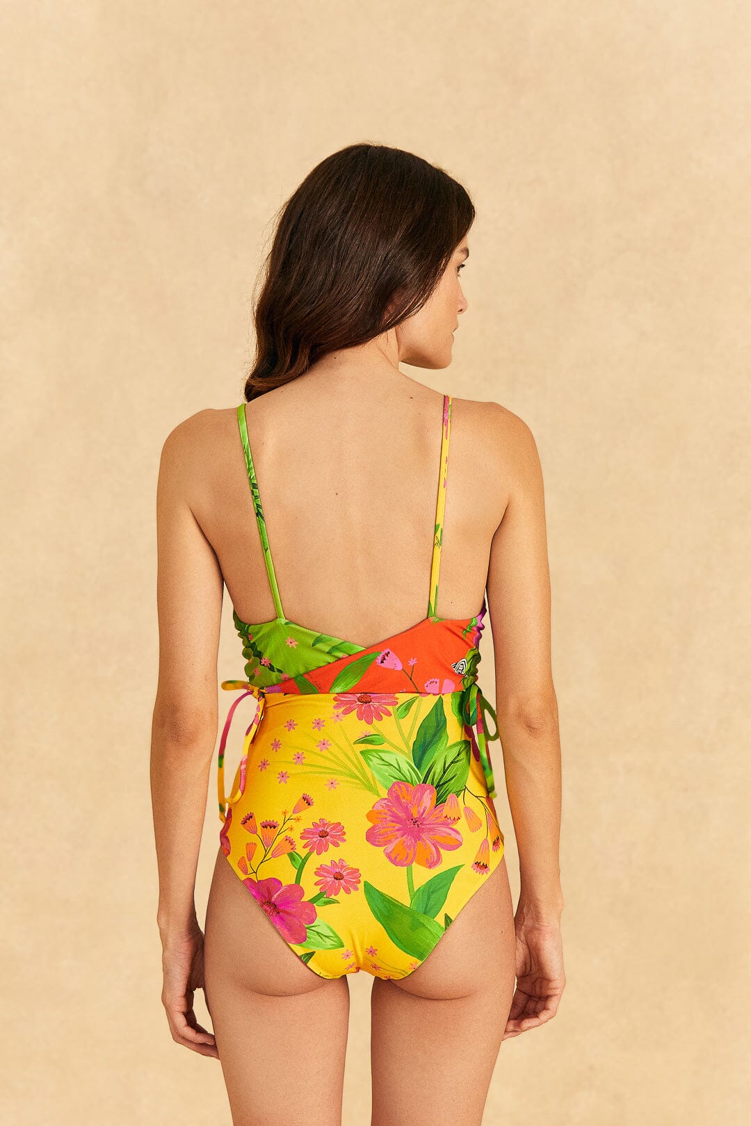 Farm Rio Romantic Garden Double One-Piece Swimsuit