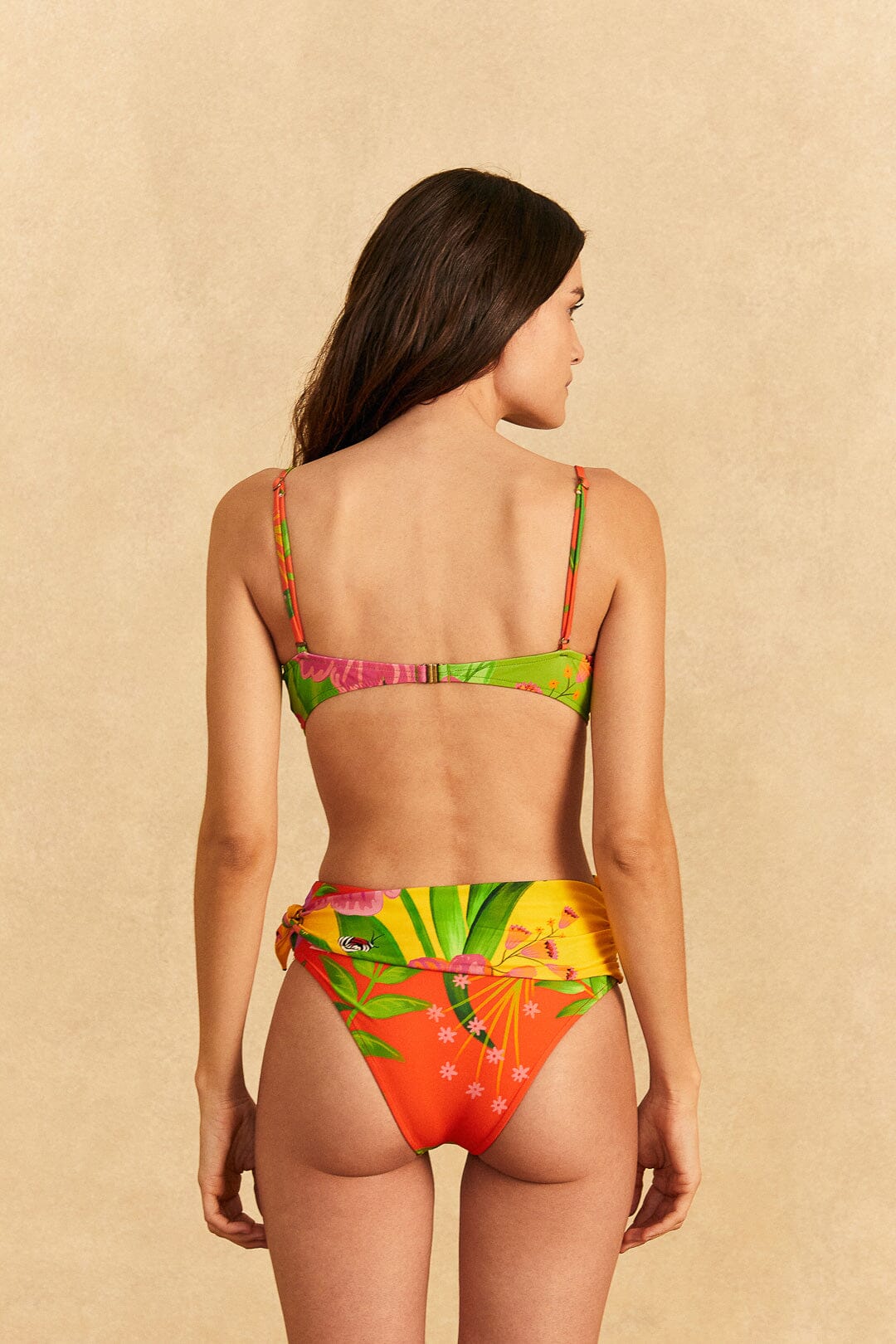 Farm Rio Romantic Garden High Waisted Bikini Bottom