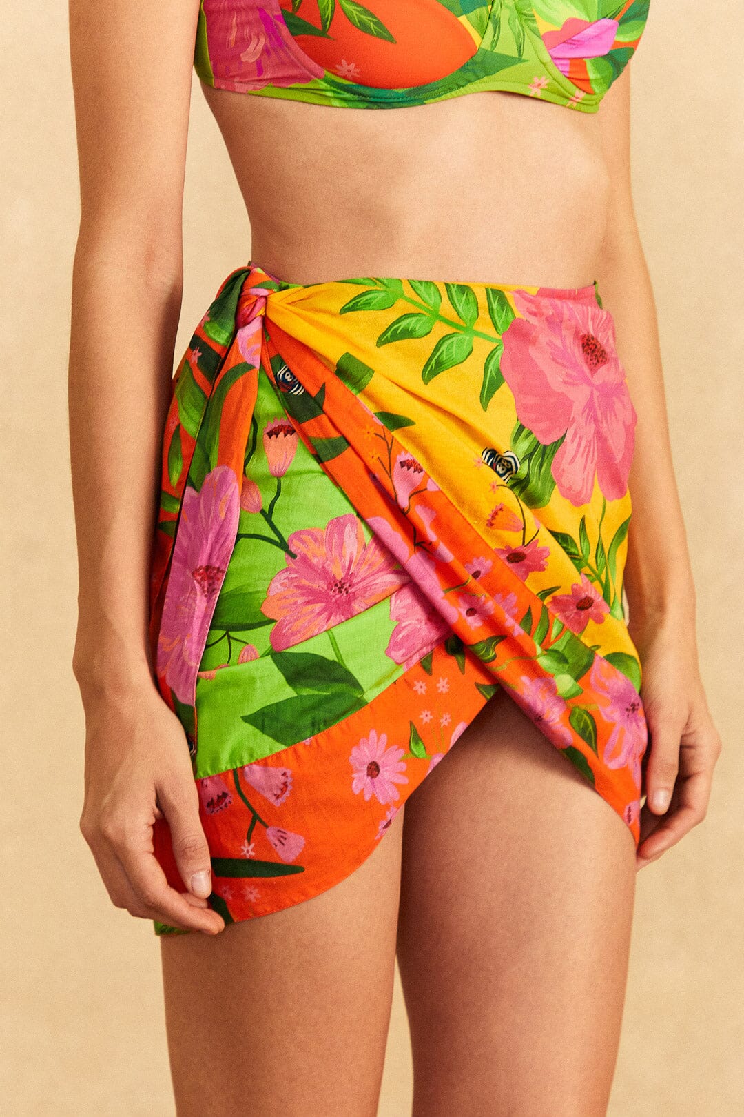 Farm Rio Romantic Garden Cover-Up Skirt