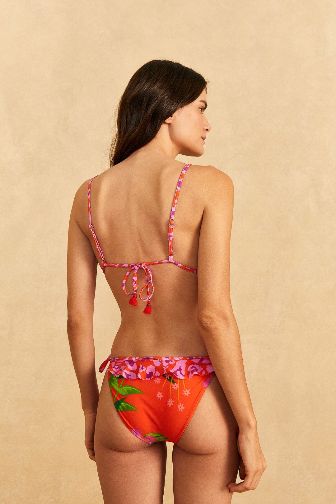 Farm Rio Romantic Garden & Leopard Pop Bikini Top