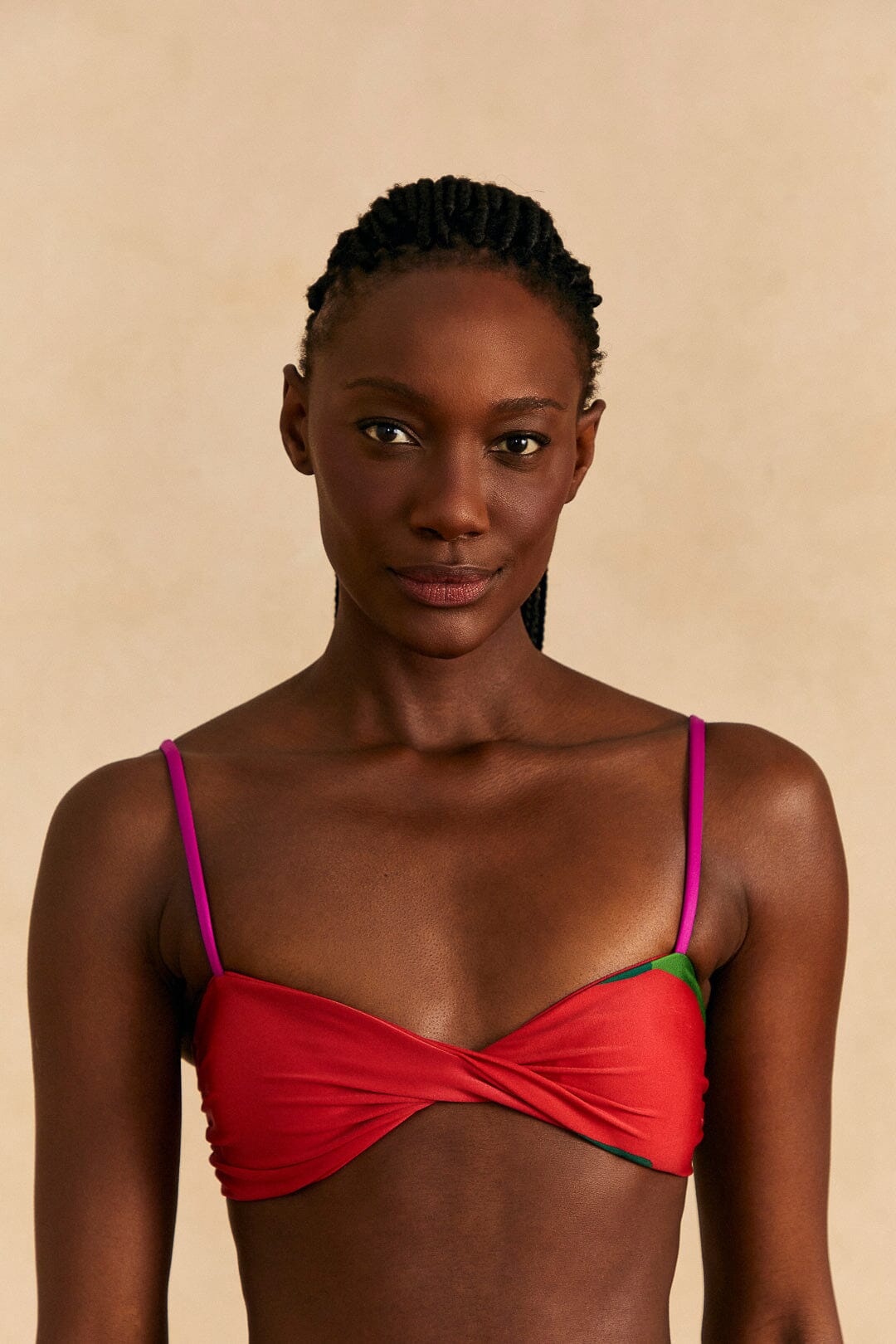 Farm Rio Colorful Leaves Bikini Top