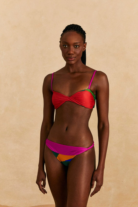Farm Rio Colorful Leaves Bikini Bottom