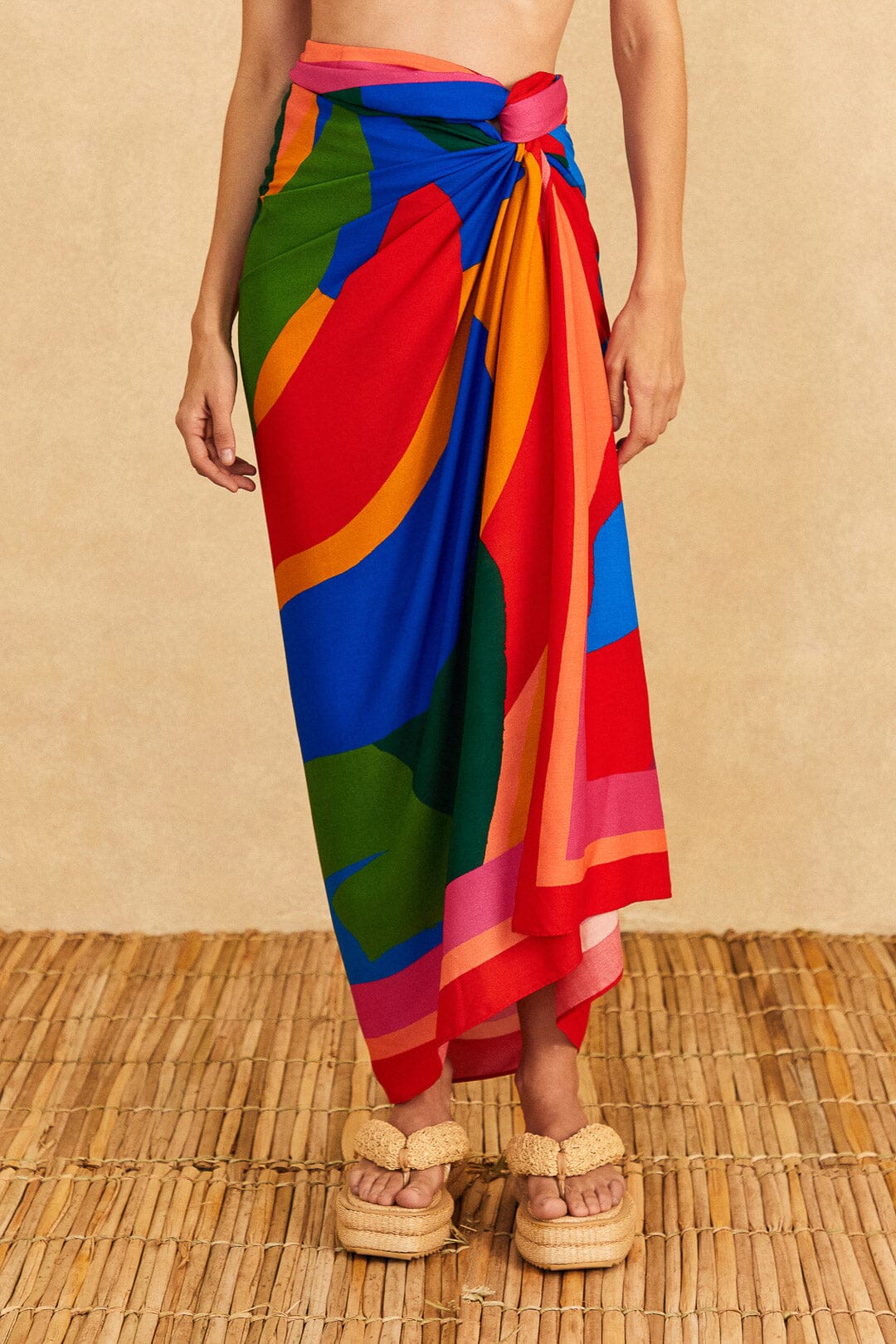 Farm Rio Colorful Leaves Sarong