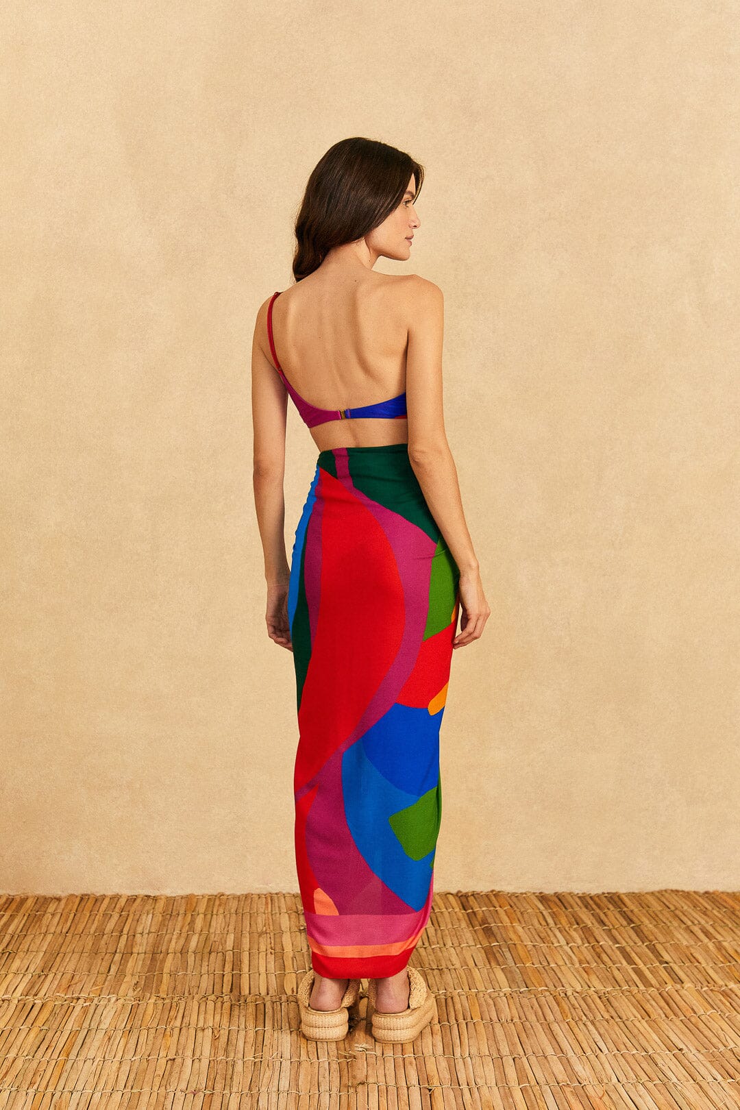 Farm Rio Colorful Leaves Sarong